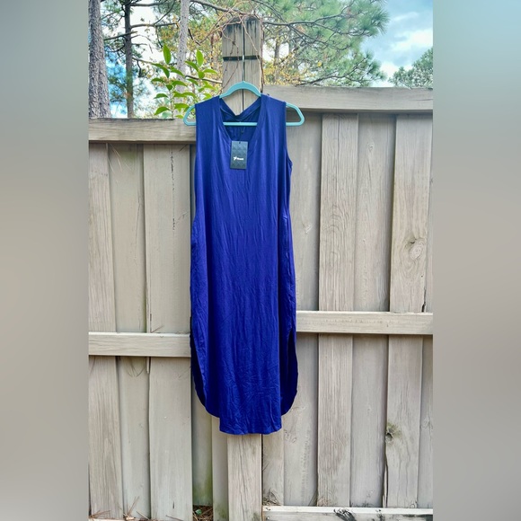 NWT Set/2 Ficerd Women's Maxi Sleeveless Summer Dresses Red and Blue- Size L - Picture 5 of 8